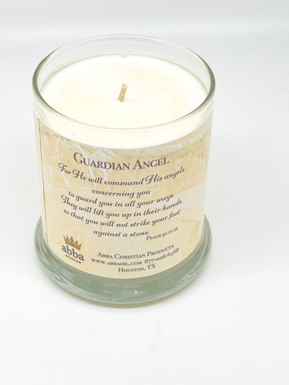 Guardian Angel Candle. 3 1/2" Angelica Scent - Unique Catholic Gifts