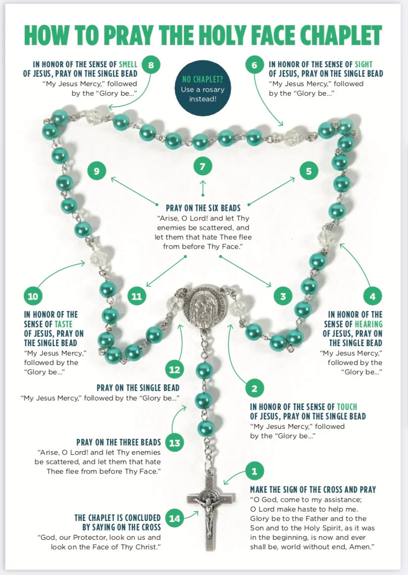 Holy Face Chaplet Prayers - Unique Catholic Gifts