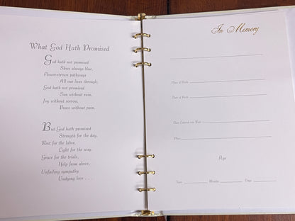 Saint Jude Memorial Funeral Register Book ( English) - Unique Catholic Gifts