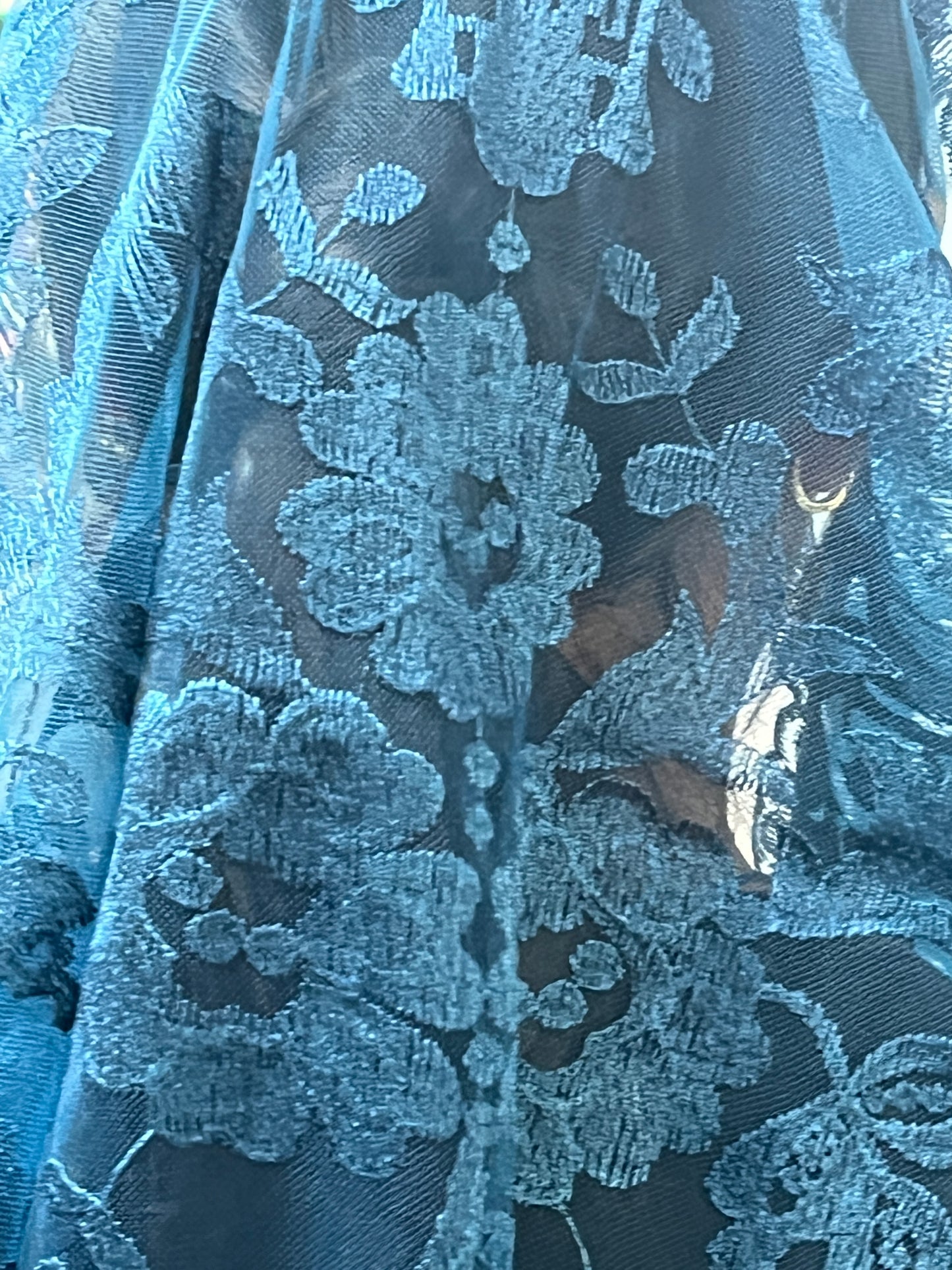 Peacock Olivia Lace Mantilla Chapel Spanish Veil 51" - Unique Catholic Gifts