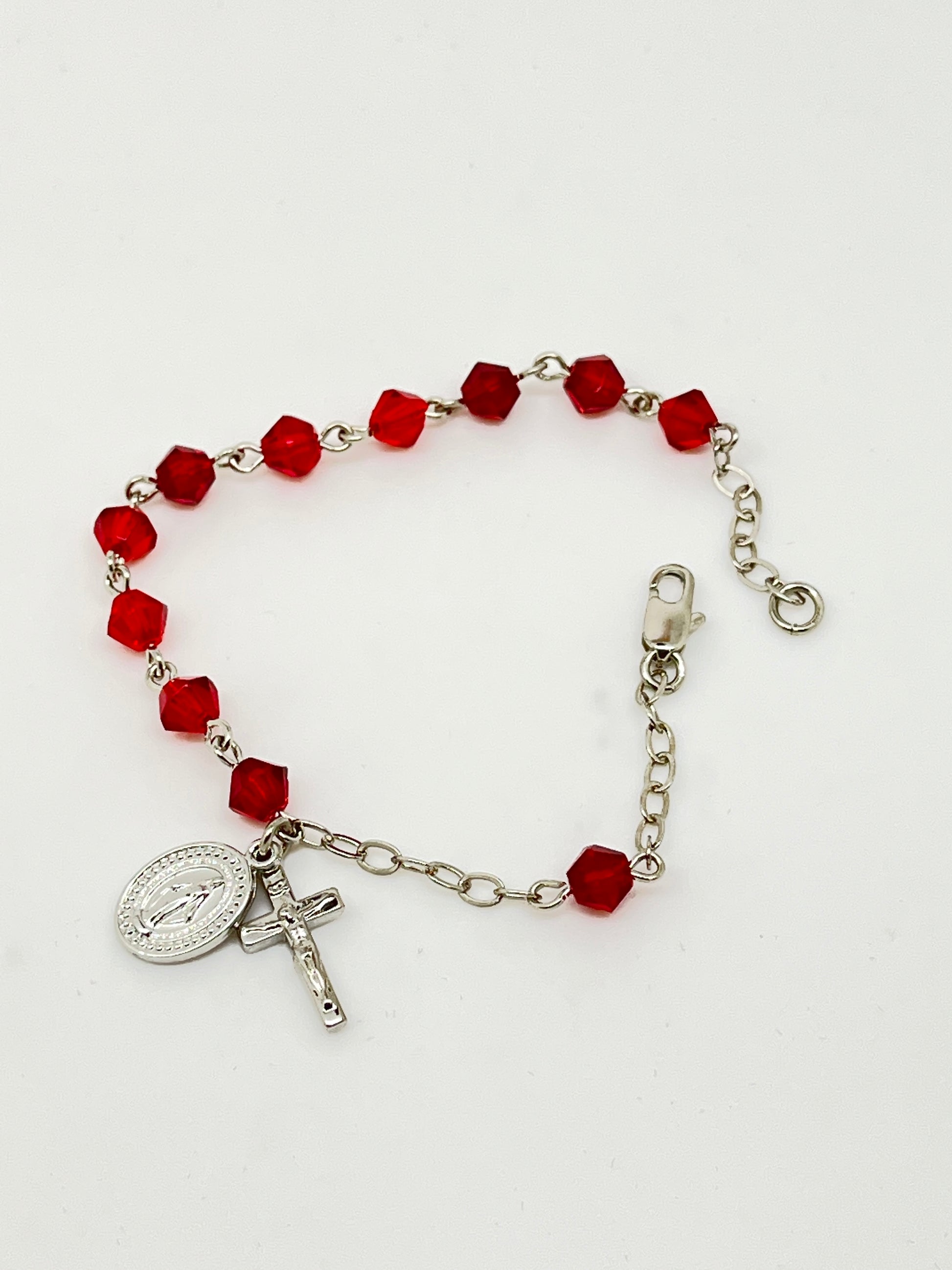 Ruby Rundell Crystal Rosary Bracelet 6MM - Unique Catholic Gifts