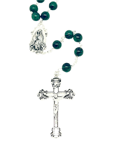 Green Guadalupe Bead Rosary - Unique Catholic Gifts