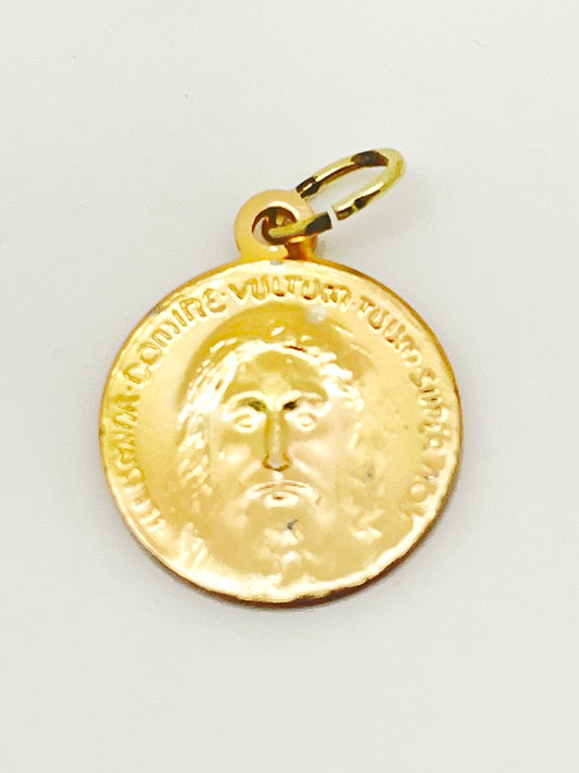 Gold Holy Face Oxi Medal with Pamphlet - Unique Catholic Gifts