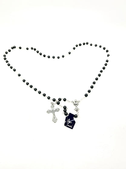 Hematite Rosary with First Communion Chalice (5mm) - Unique Catholic Gifts