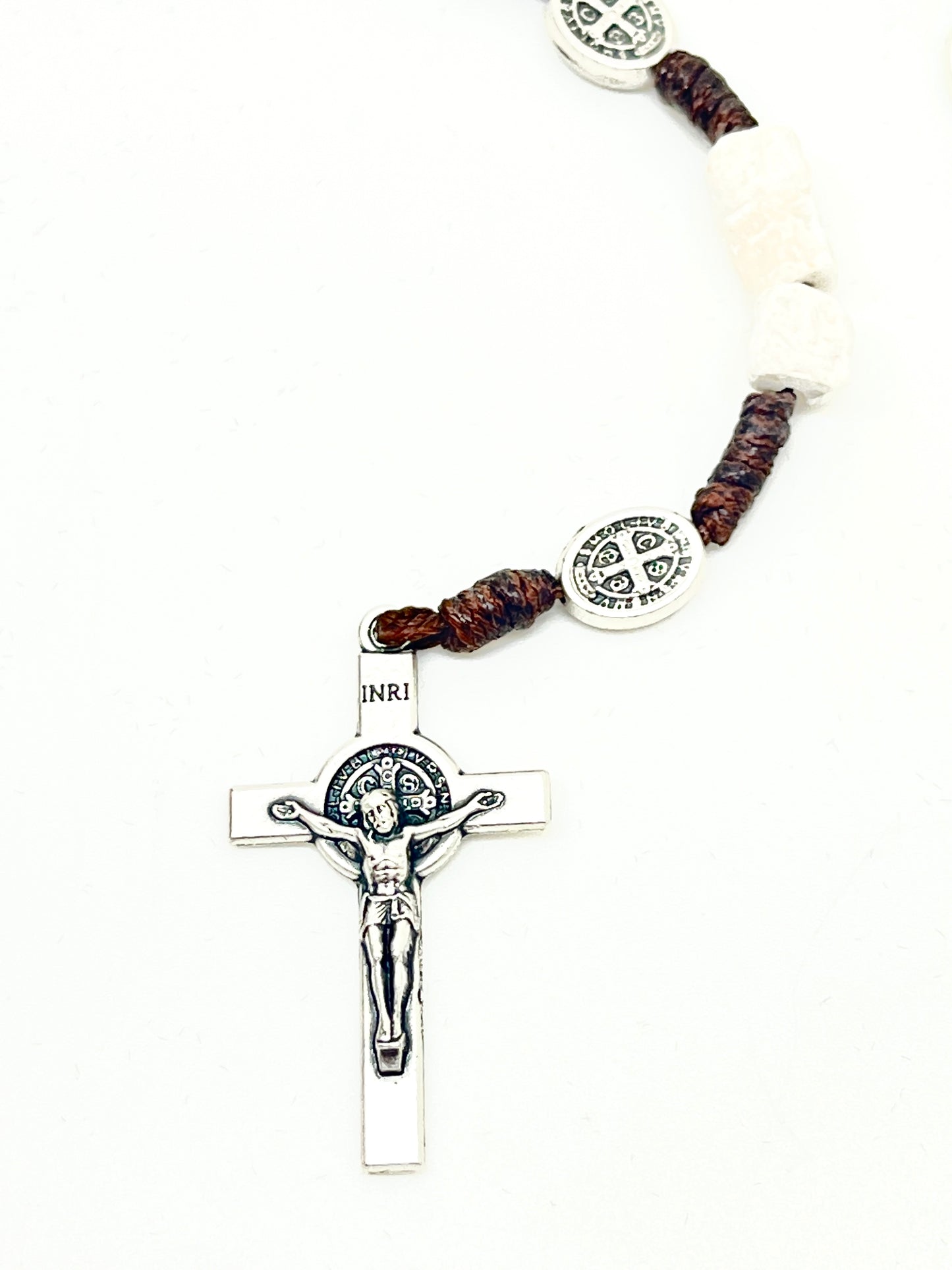 Stone Saint Benedict Rosary - Unique Catholic Gifts