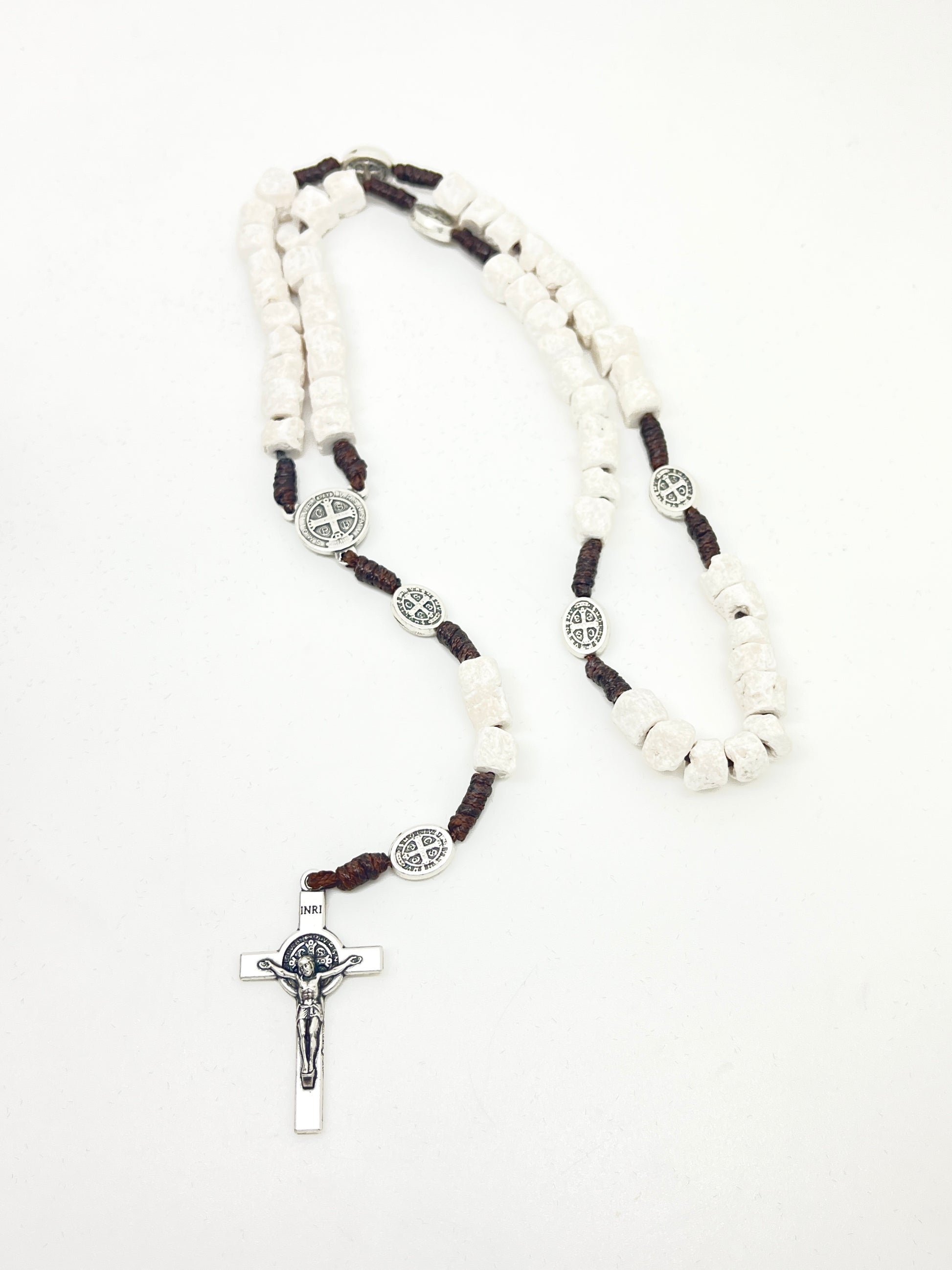 Stone Saint Benedict Rosary - Unique Catholic Gifts