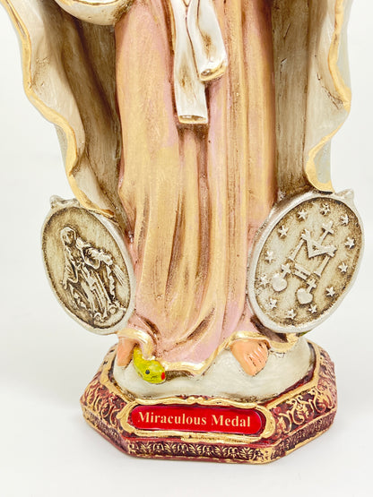 Our Lady of the Miraculous Medal Statue (11 1/2") - Unique Catholic Gifts