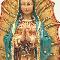 Our Lady of Guadalupe Statue with Roses 9" - Unique Catholic Gifts