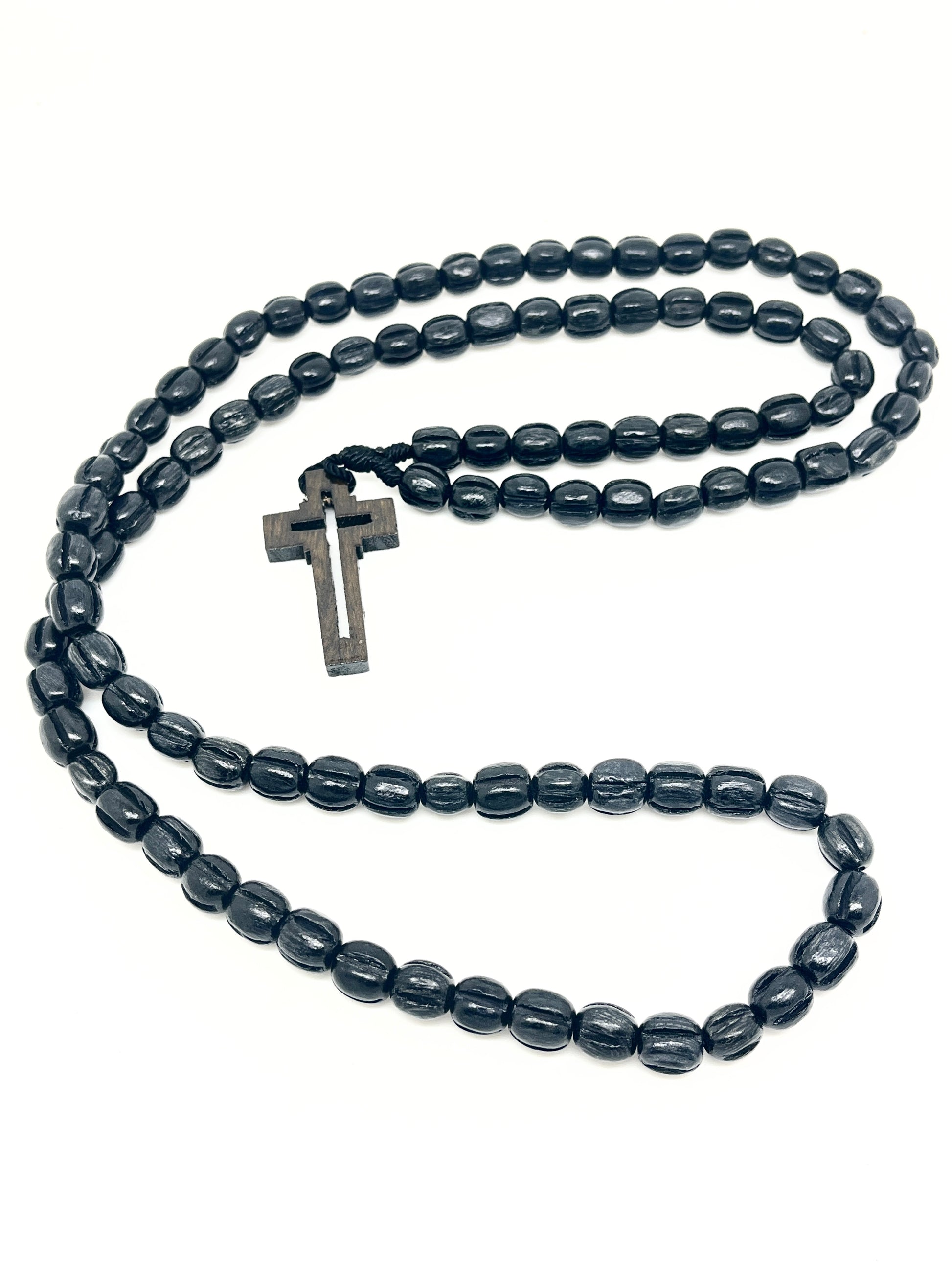 Black Cofee Bean Shaped Jesus Beads Chotki Russian Greek Byzantine Canecula Prayer Beads (100 ) (Copy) - Unique Catholic Gifts