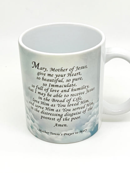 Our Lady of Grace and Mother Teresa's Prayer Mug - Unique Catholic Gifts