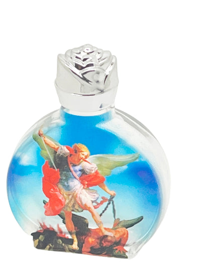 Saint Michael Glass Holy Water Bottle