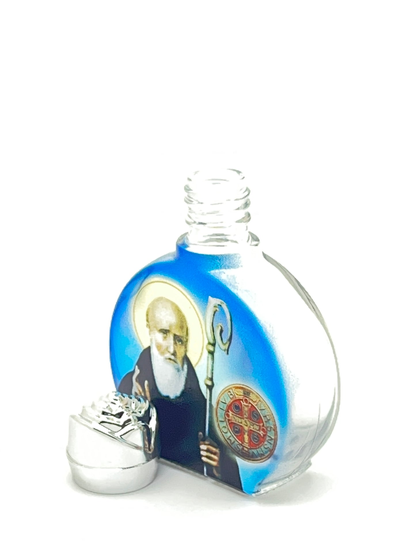 Saint Benedict Glass Holy Water Bottle