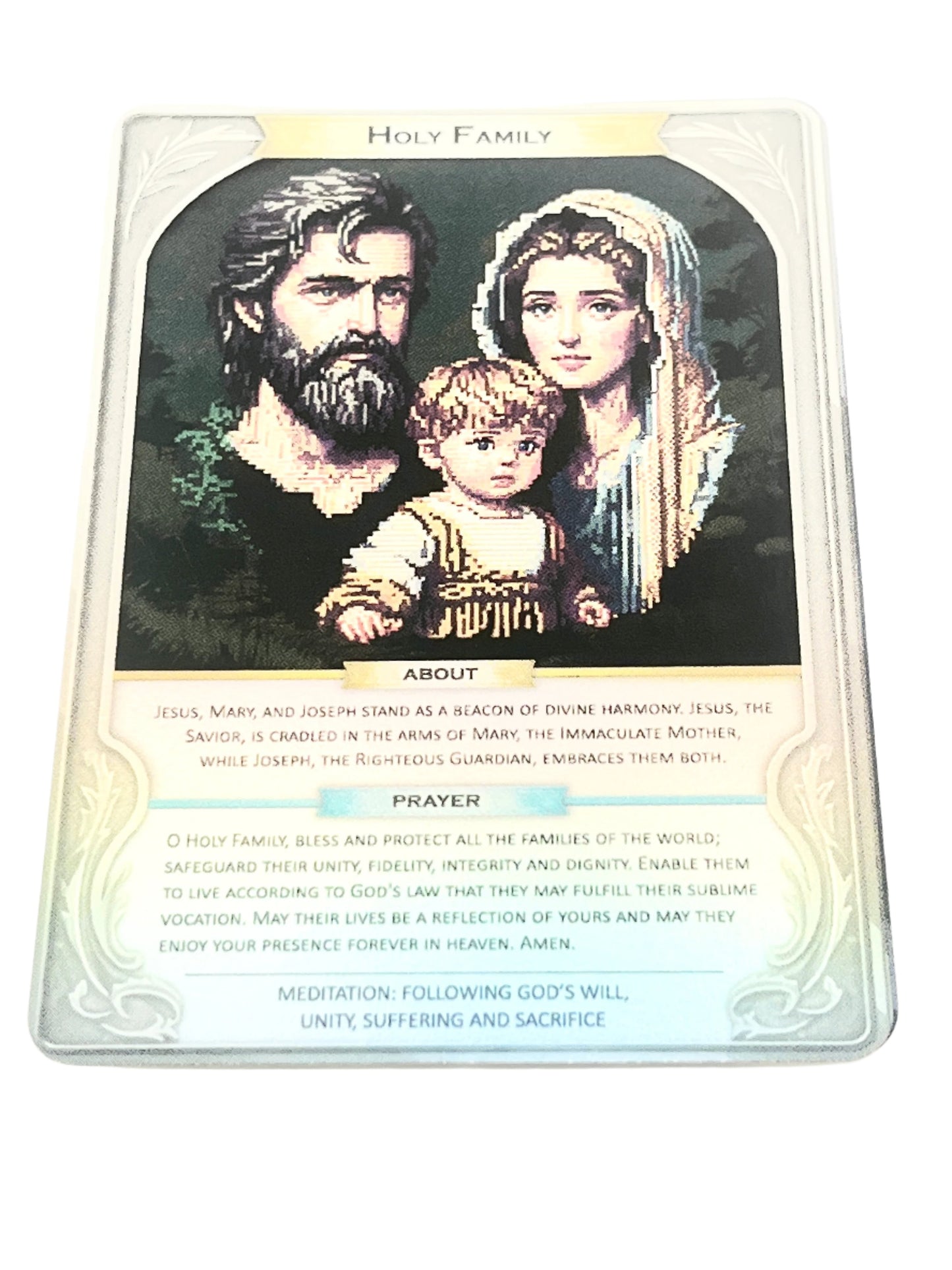 Holy Family Holograph Prayer Card