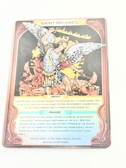 St. Michael Holograph Prayer Card