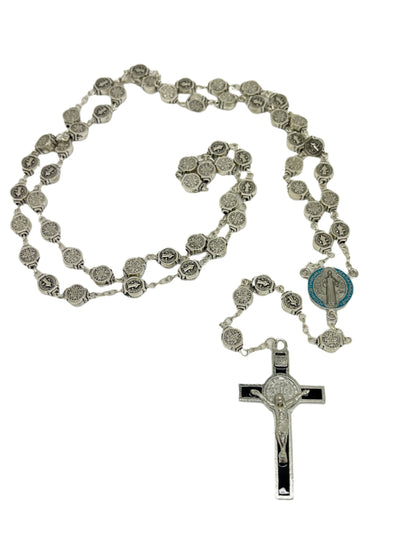 Color St. Benedict Rosary 23"