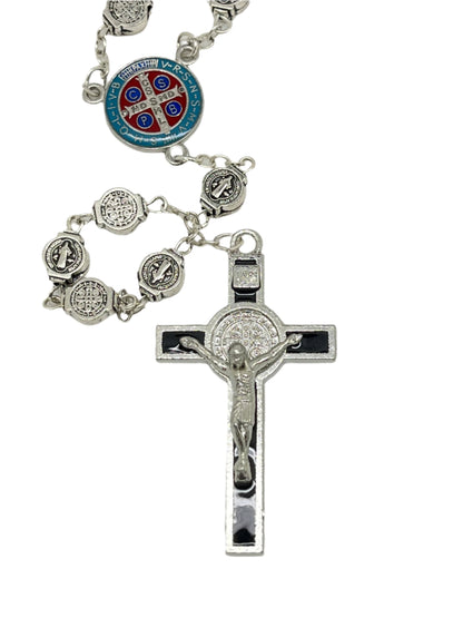 Color St. Benedict Rosary 23"