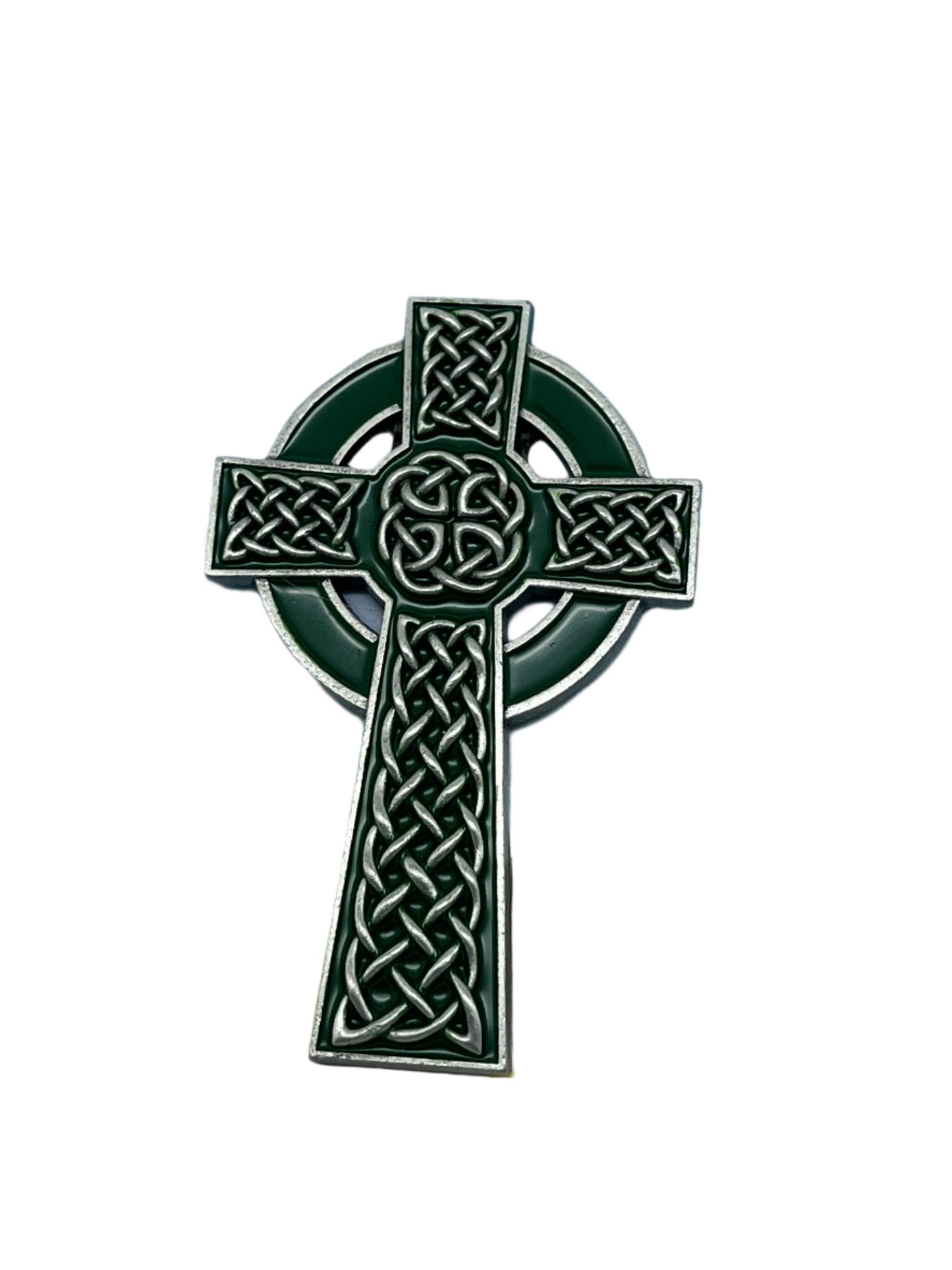 Green Celtic Cross Auto Visor Clip