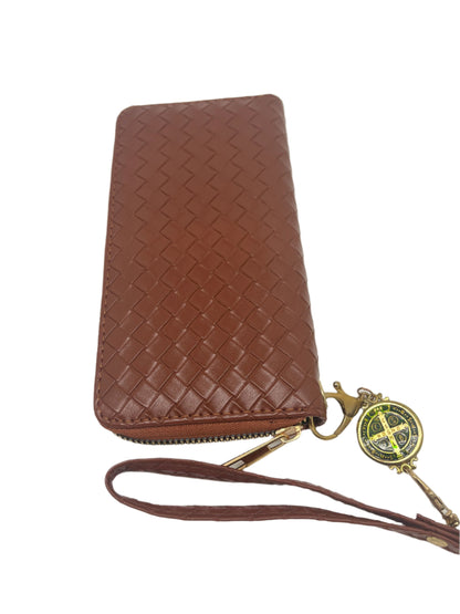 Brown Benedict Zippered Wallet 8 x 4"