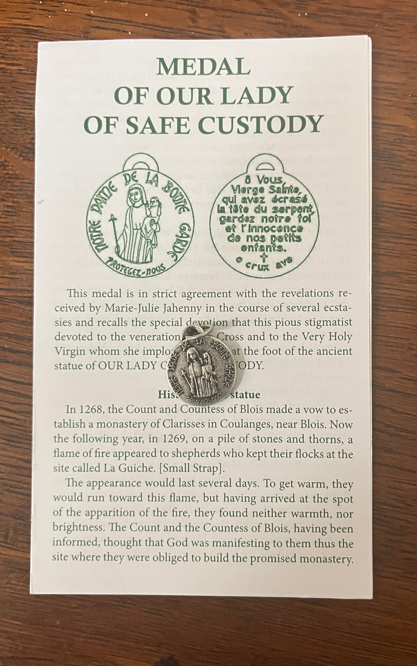 Our Lady of the Guard ( Notre Dame Bonne Garde) Medal