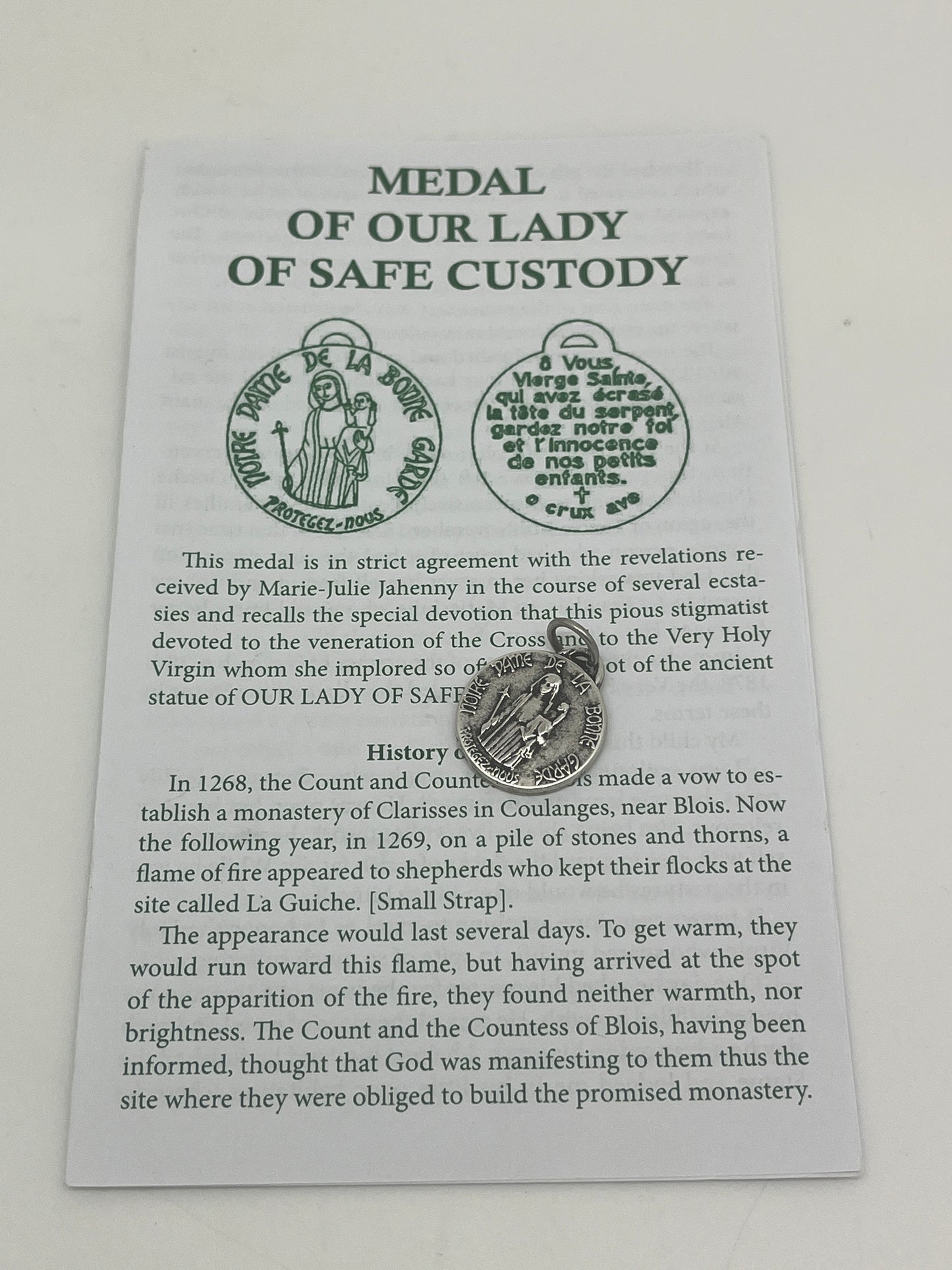 Our Lady of the Guard ( Notre Dame Bonne Garde) Medal