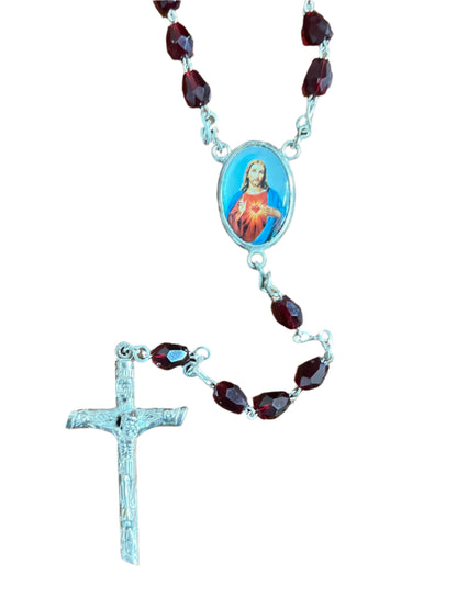 Sacred Heart of Jesus Rosary Detente Crystal Rosary