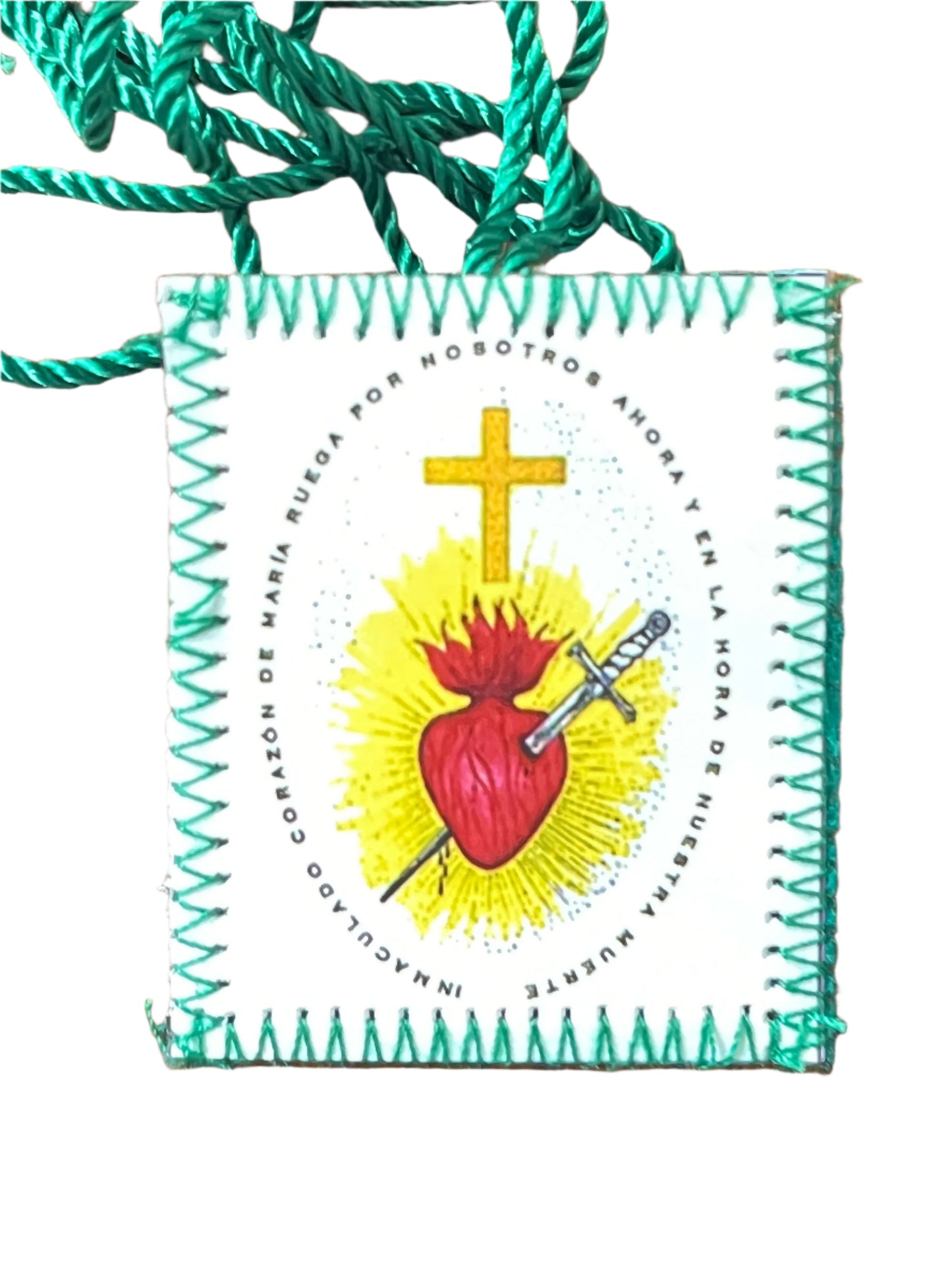 Green Scapular. Immaculate Heart Scapular