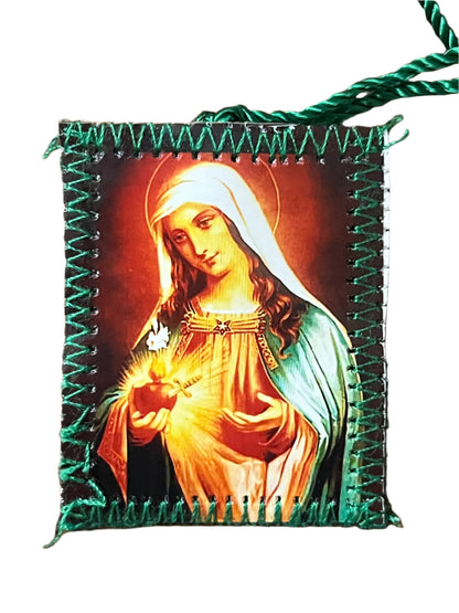 Green Scapular. Immaculate Heart Scapular