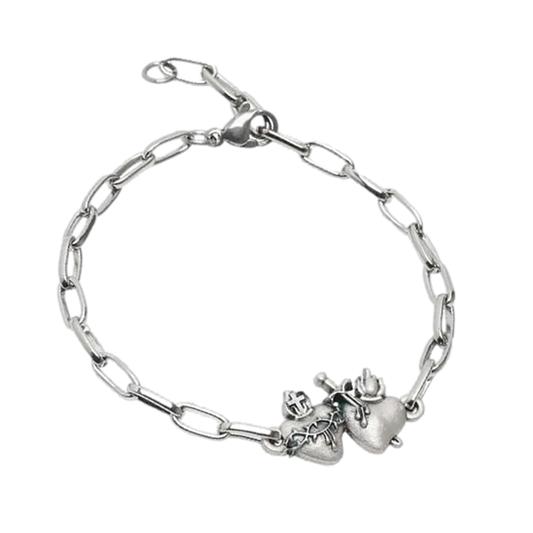 Immaculate & Sacred Hearts Bracelet - Unique Catholic Gifts