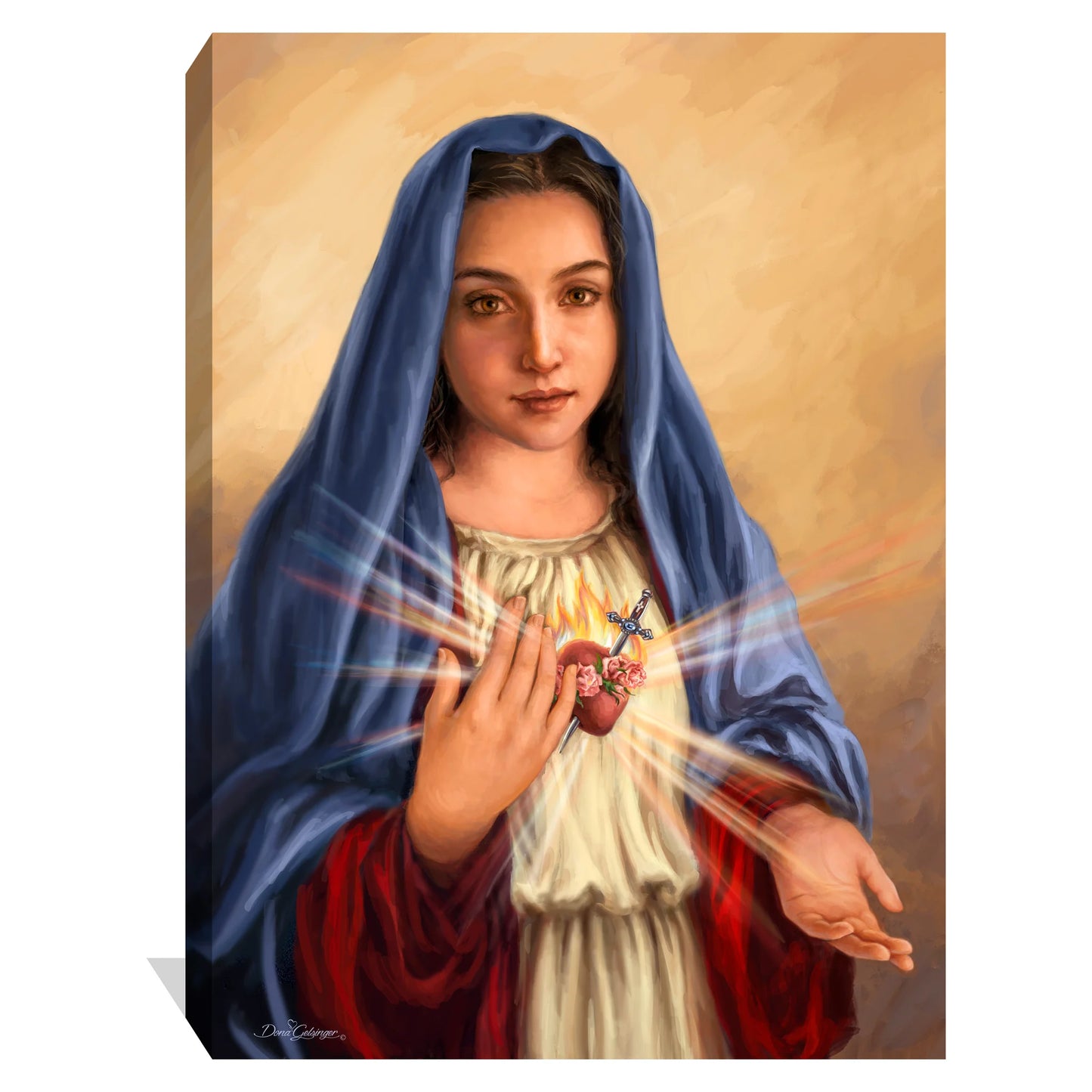 Immaculate Heart of Mary Canvas Wall Art 18 x 24"