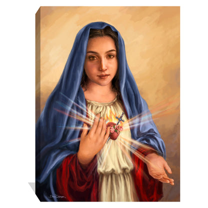 Immaculate Heart of Mary Canvas Wall Art 24"x 36"