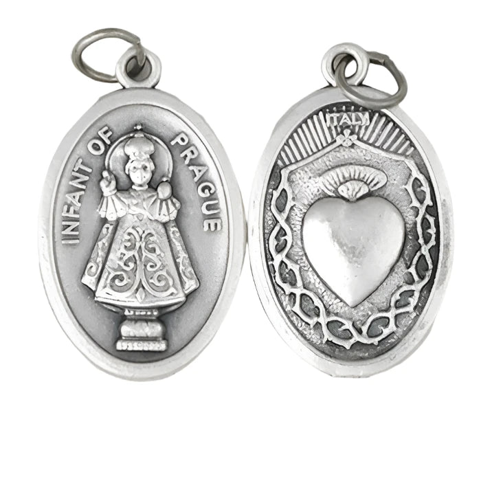 Infant of Prague / Sacred Heart Oxi Medal 1" - Unique Catholic Gifts