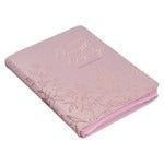 Strength and Dignity Pink Faux Leather Journal Proverbs 31:25