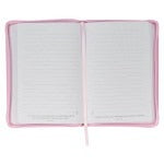 Strength and Dignity Pink Faux Leather Journal Proverbs 31:25