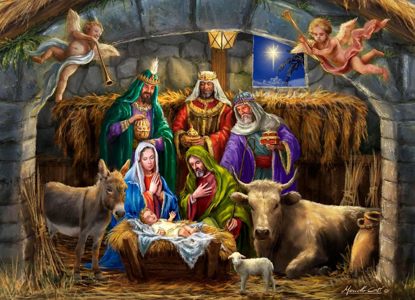 Jigsaw Puzzle Advent Calendar 2024 - Manger Scene - 1000 Pieces