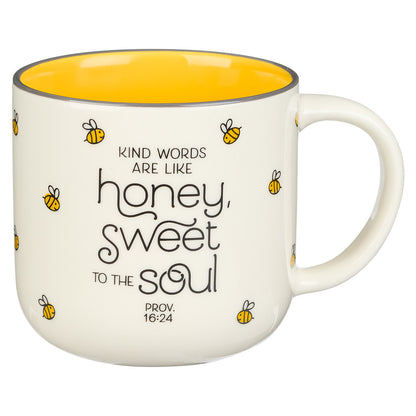 Kind words are like Honey, Sweet to the Soul Ceramic Mug  Proverbs 16:24 - Unique Catholic Gifts