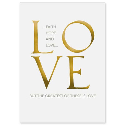 L-o-v-e Wedding Congratulations Greeting Card - Unique Catholic Gifts