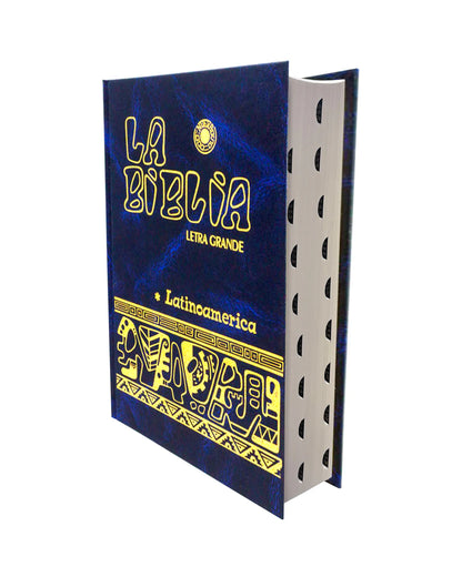 La Biblia Latinoamérica (Letra Grande) Azul Con Indices