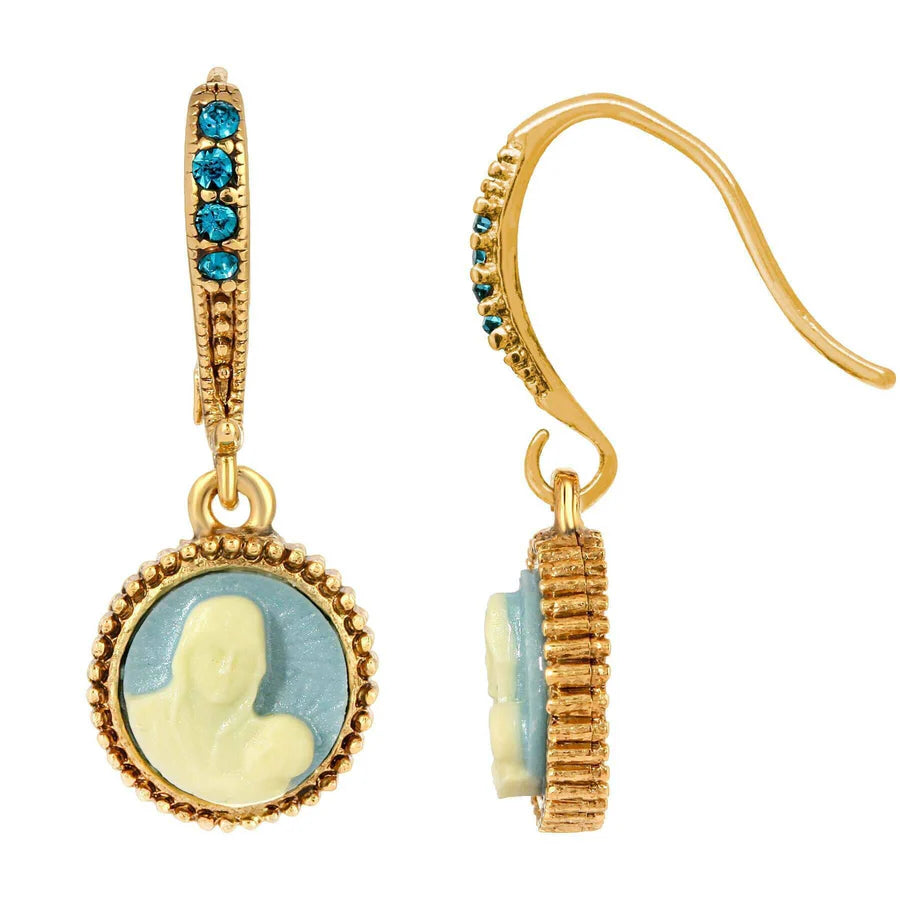 Madonna and Child Cameo Earrings