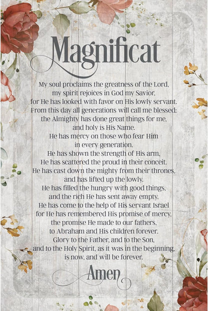 Magnificat Wood Standing/Wall Plaque 6"x9" - Unique Catholic Gifts