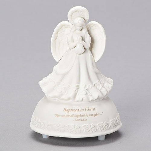 Musical Baptism Angel Figurine 5"