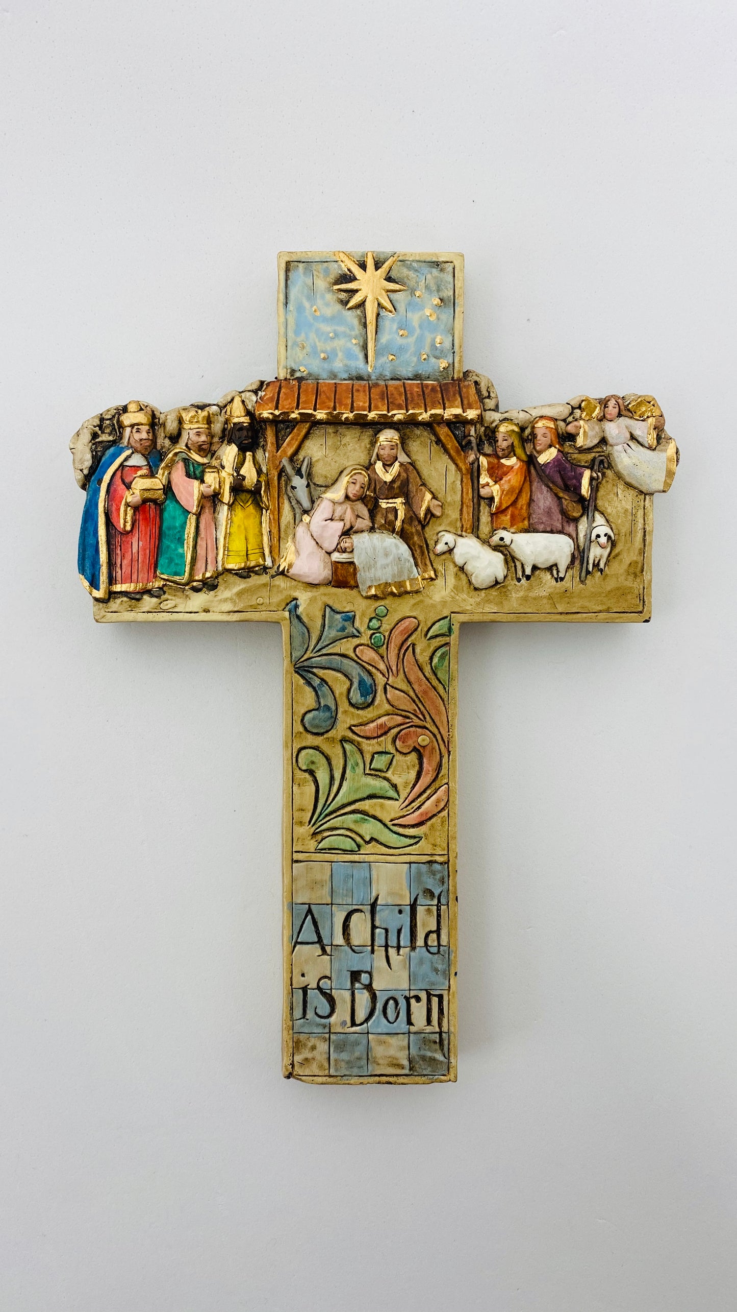 Nativity Arabesque Cross - Unique Catholic Gifts