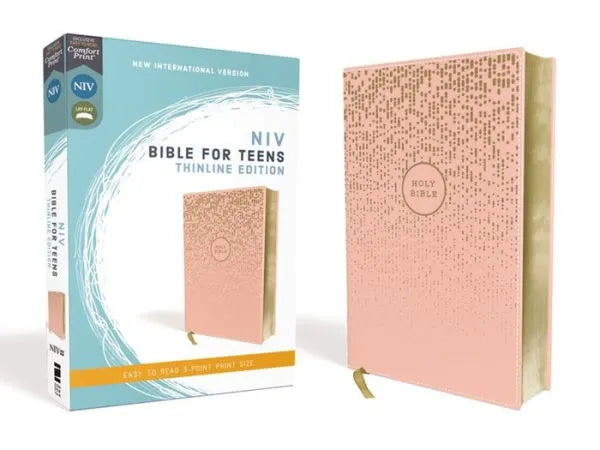 NIV Bible for Teens, Thinline Edition, Leathersoft, Pink, Red Letter, Comfort Print by Zondervan - Unique Catholic Gifts