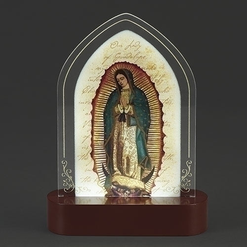 Our Lady of Guadalupe Standing LED Plaque 8"