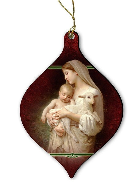 Madonna and Child Wood Ornament 5" #5