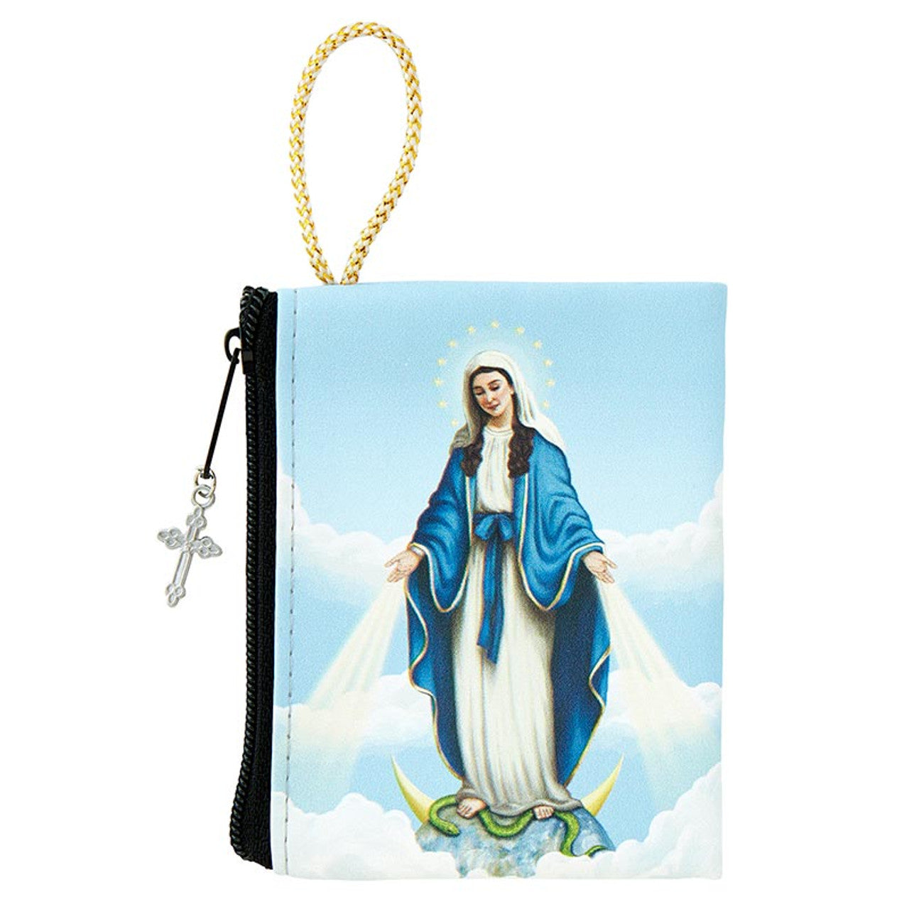 Our Lady of Grace Zippered Rosary Pouch