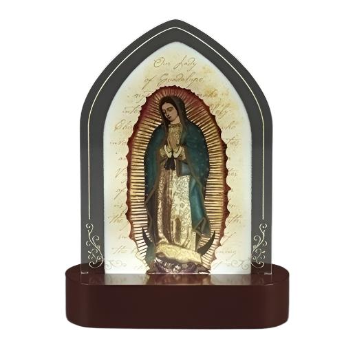 Our Lady of Guadalupe Standing LED Plaque 8"