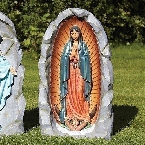 Our Lady of Guadalupe and Grotto Outdoor Garden Statue