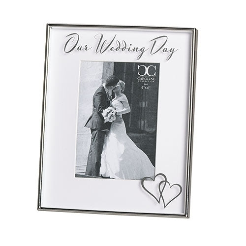 Our Wedding Day Frame 8 3/4" - Unique Catholic Gifts