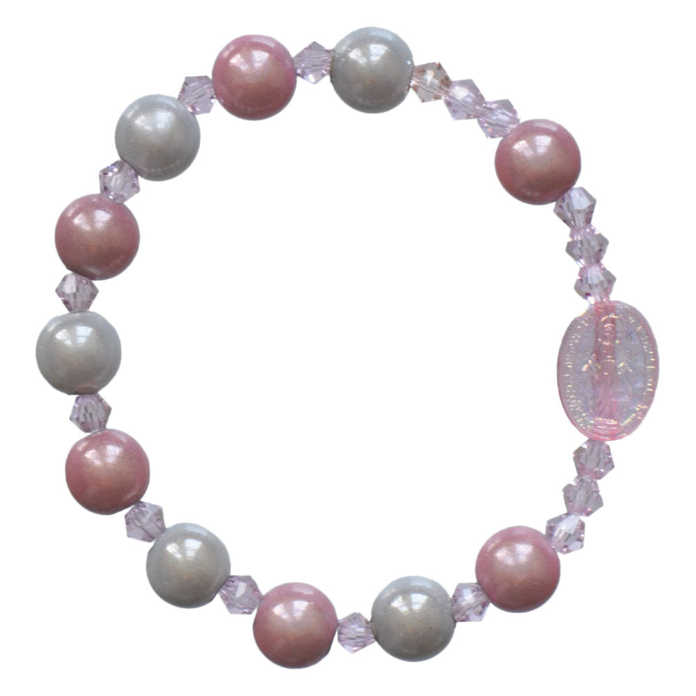 Cotton Candy Children's Rosary Bracelet