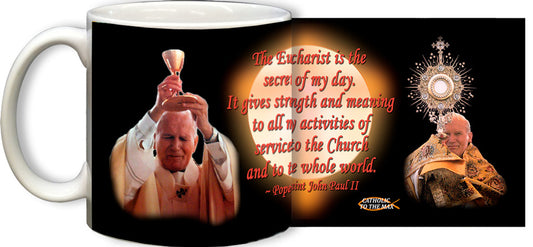 Pope John Paul II Eucharist Quote Mug - Unique Catholic Gifts